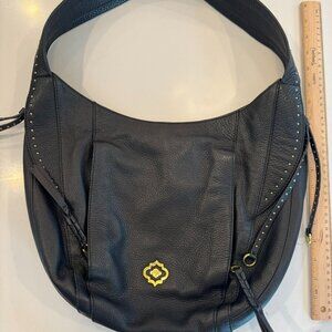 OR Yani Leather Shoulder Bag with Zipper Handle and Pockets